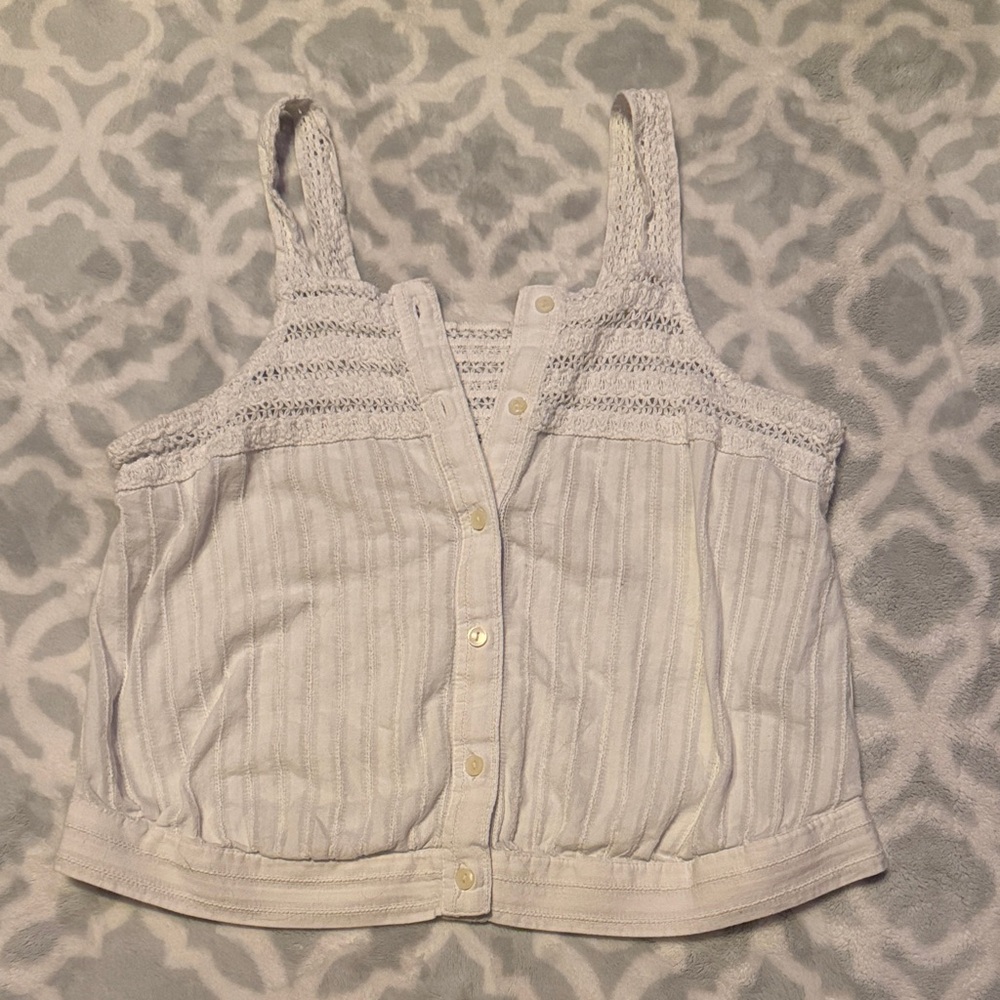 Universal Thread White Sleeveless Crochet Top